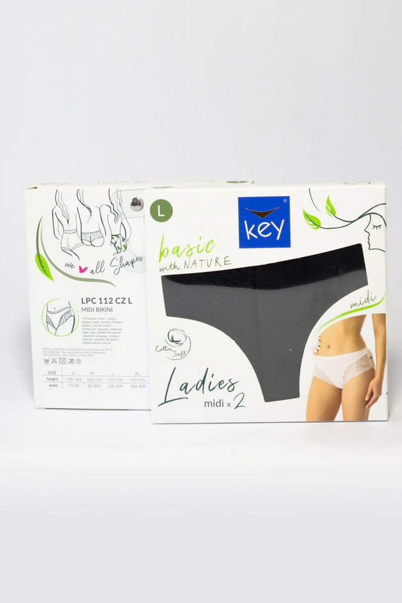 Хлопковые трусики слип LPC 112 (2 шт.) black