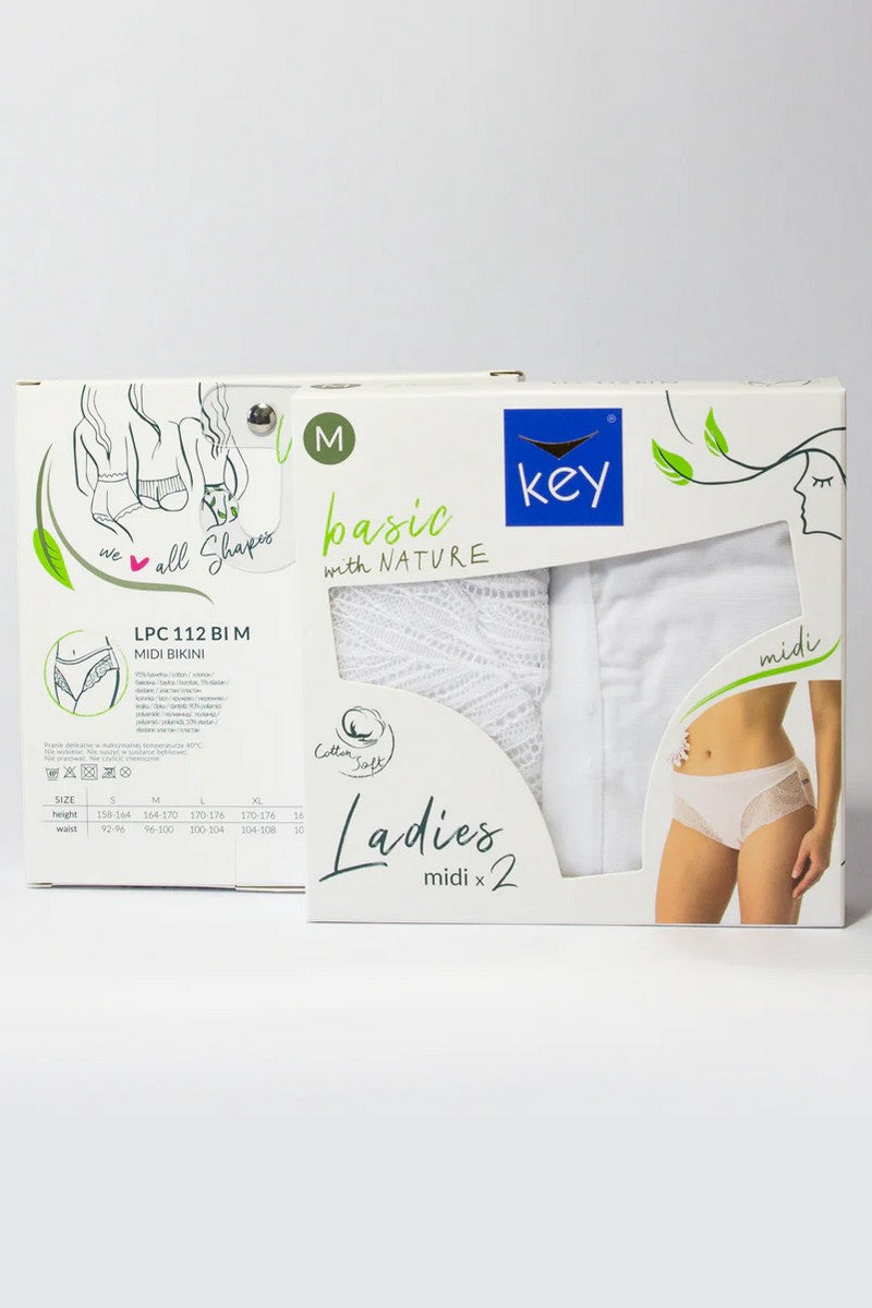 Хлопковые трусики слип LPC 112 (2 шт.) white