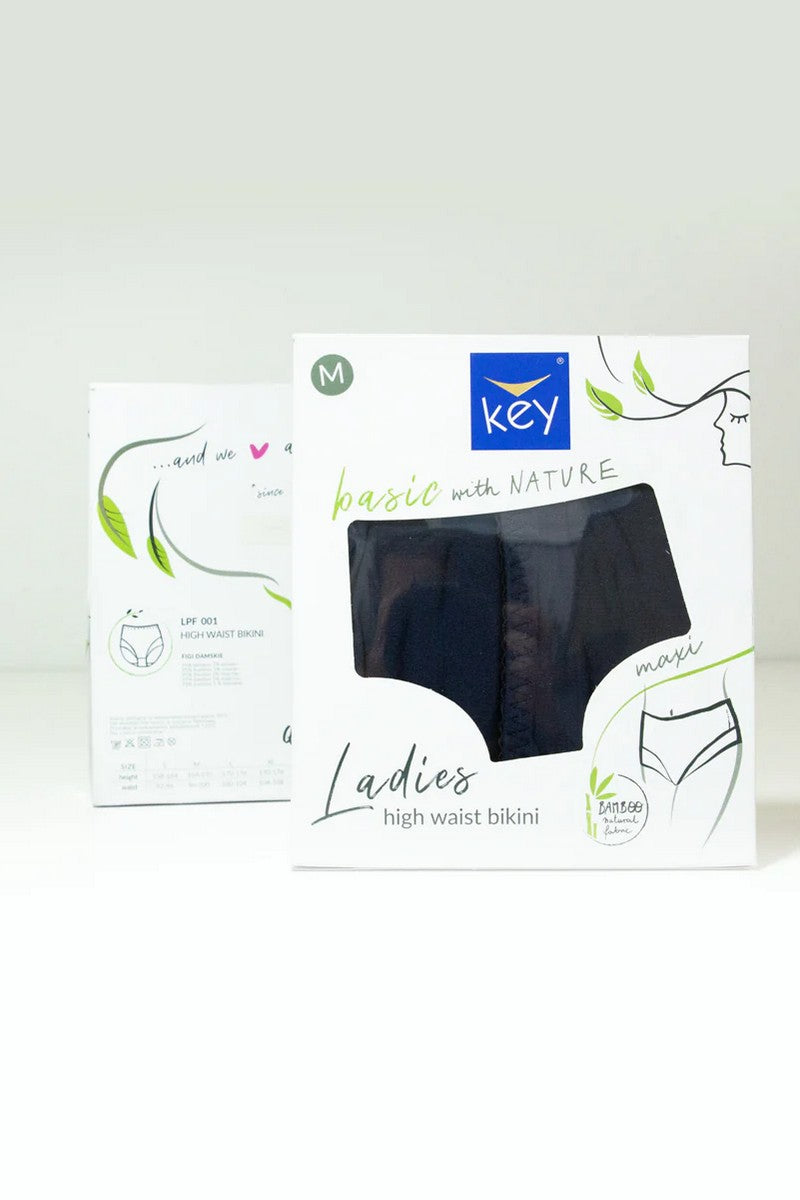 Высокие трусики слип из бамбука LPF 001 (2 шт.) blue