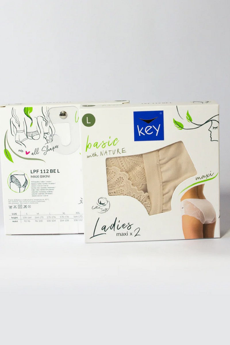 Бавовняні трусики сліпи LPF 112 (2 шт.) beige