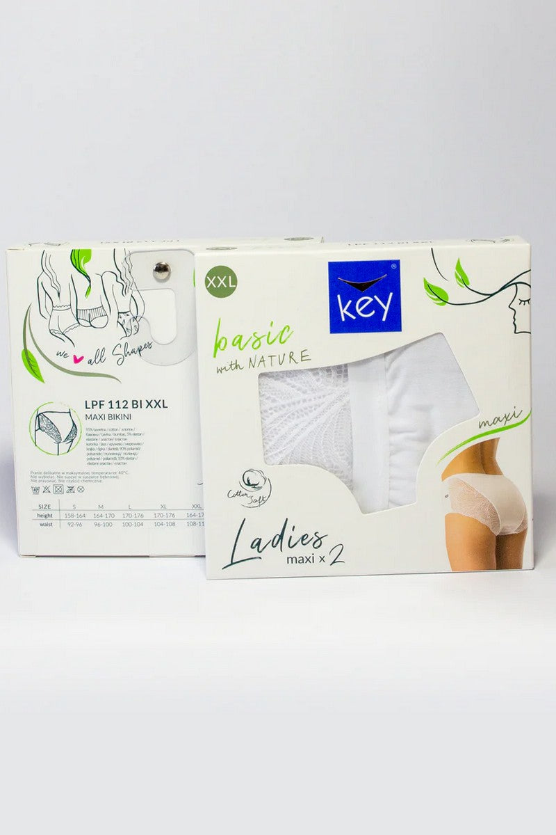 Хлопковые трусики слип LPF 112 (2 шт.) white