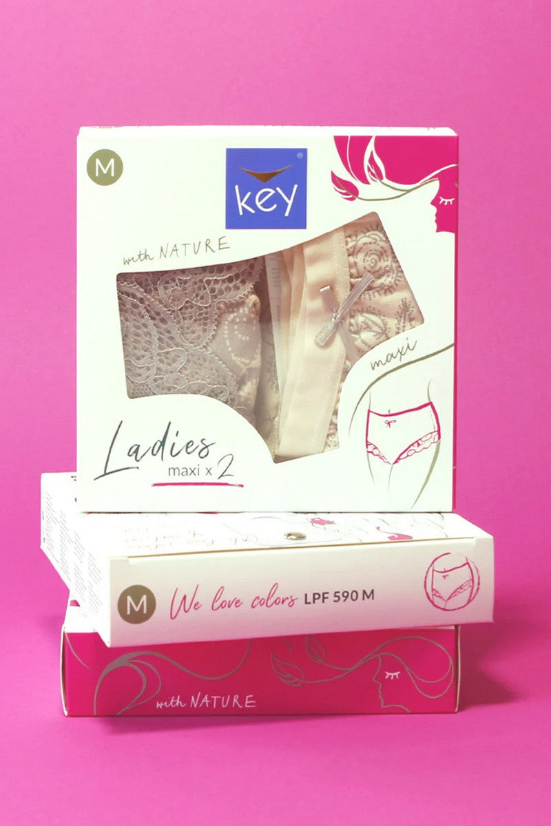 Хлопковые трусики слип LPF 590 (2 шт.) beige