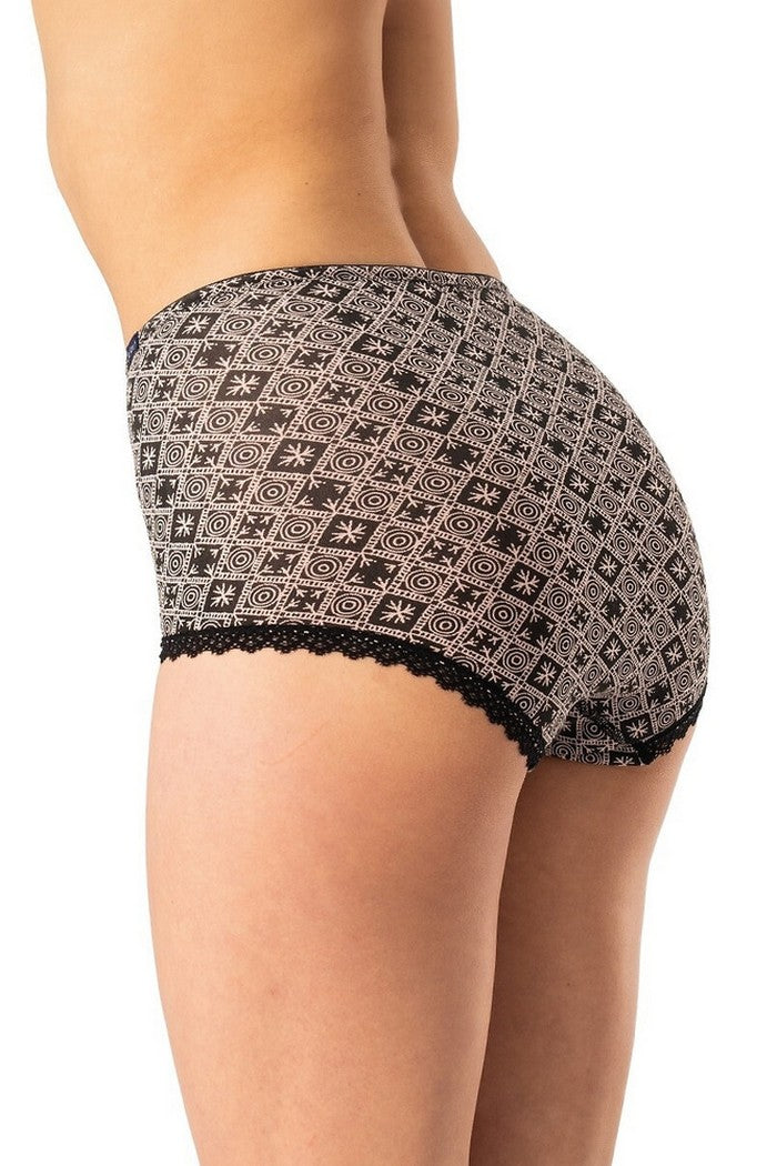 Трусики слип из хлопка LPM 731 B25 beige/black (2 шт.)