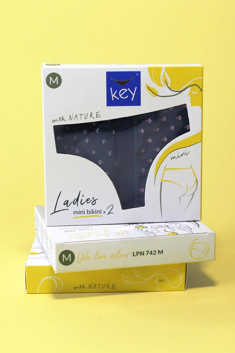 Хлопковые трусики слип LPN 523 (2 шт.) blue