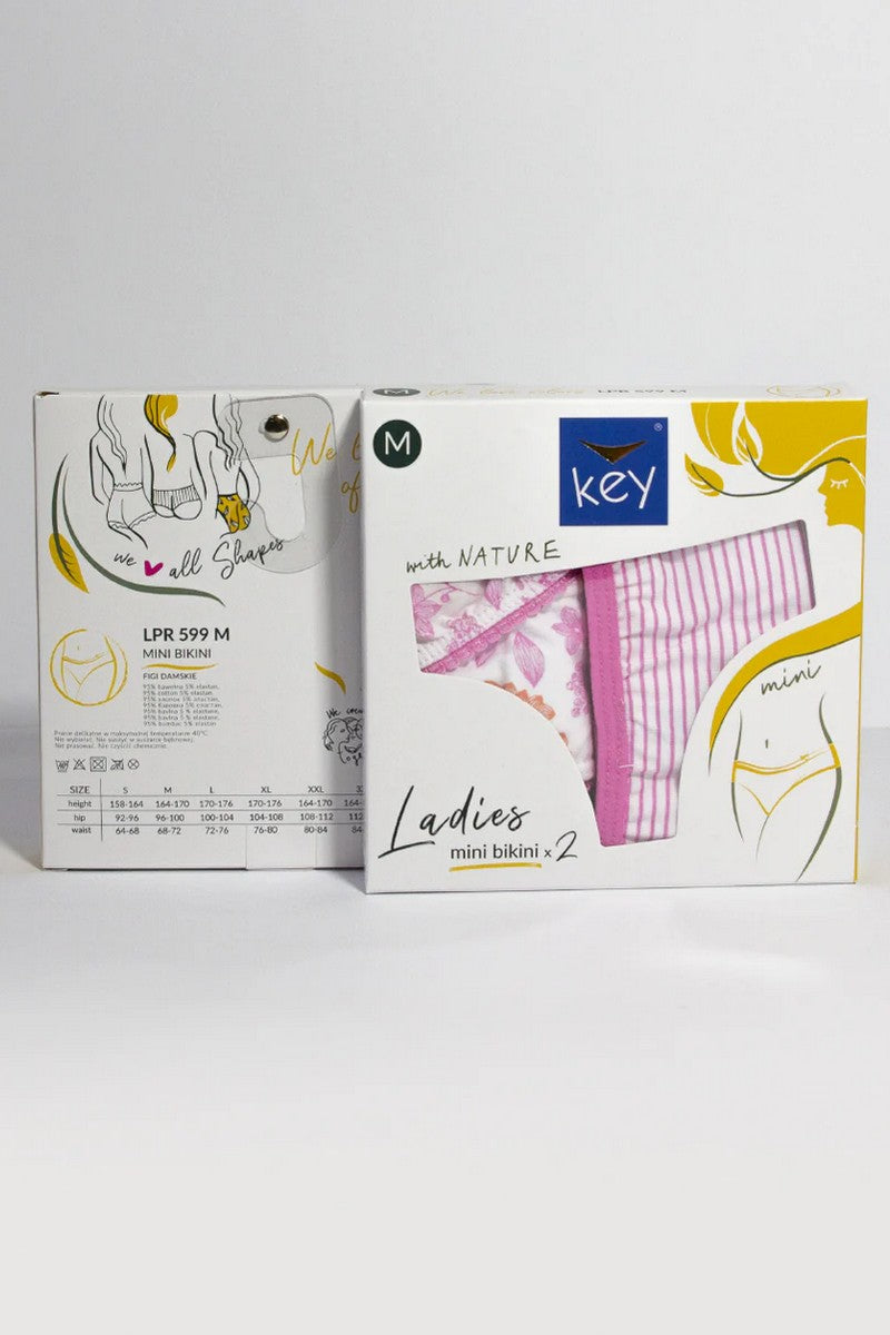 Хлопковые трусики слип LPR 599 A25 (2 шт.) rose