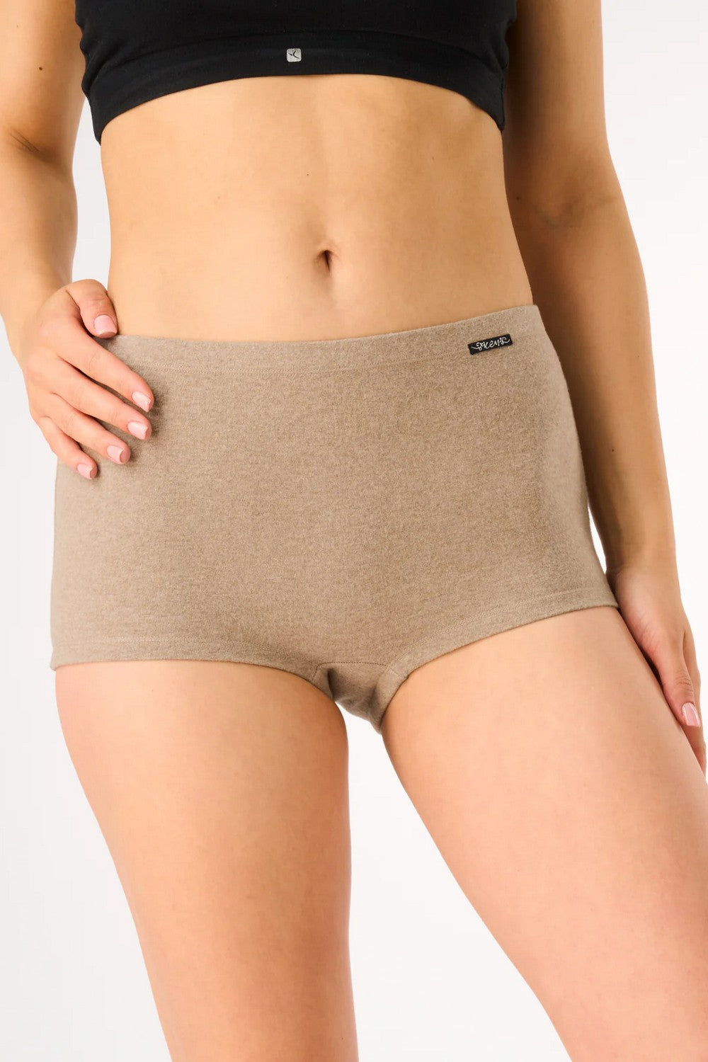 Хлопковые термошорты LXC 729 caramel beige