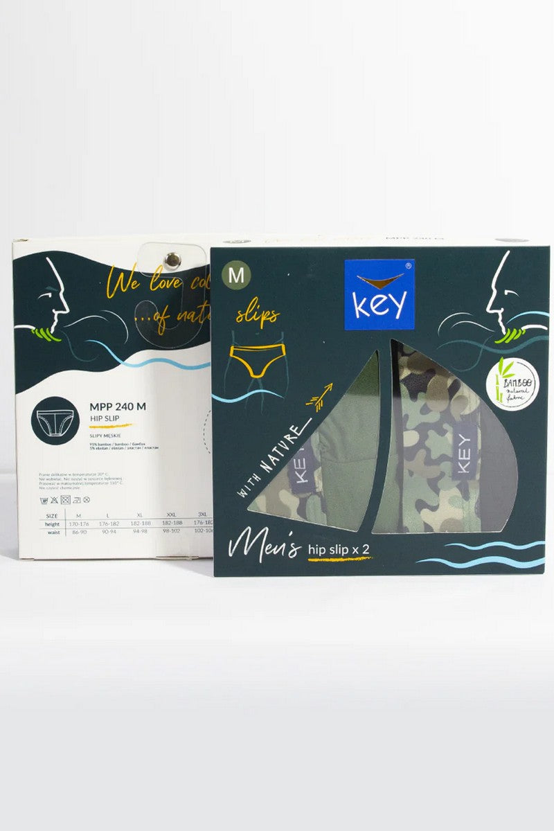 Мужские трусы слип MPP 240 A25 (2 шт.) green