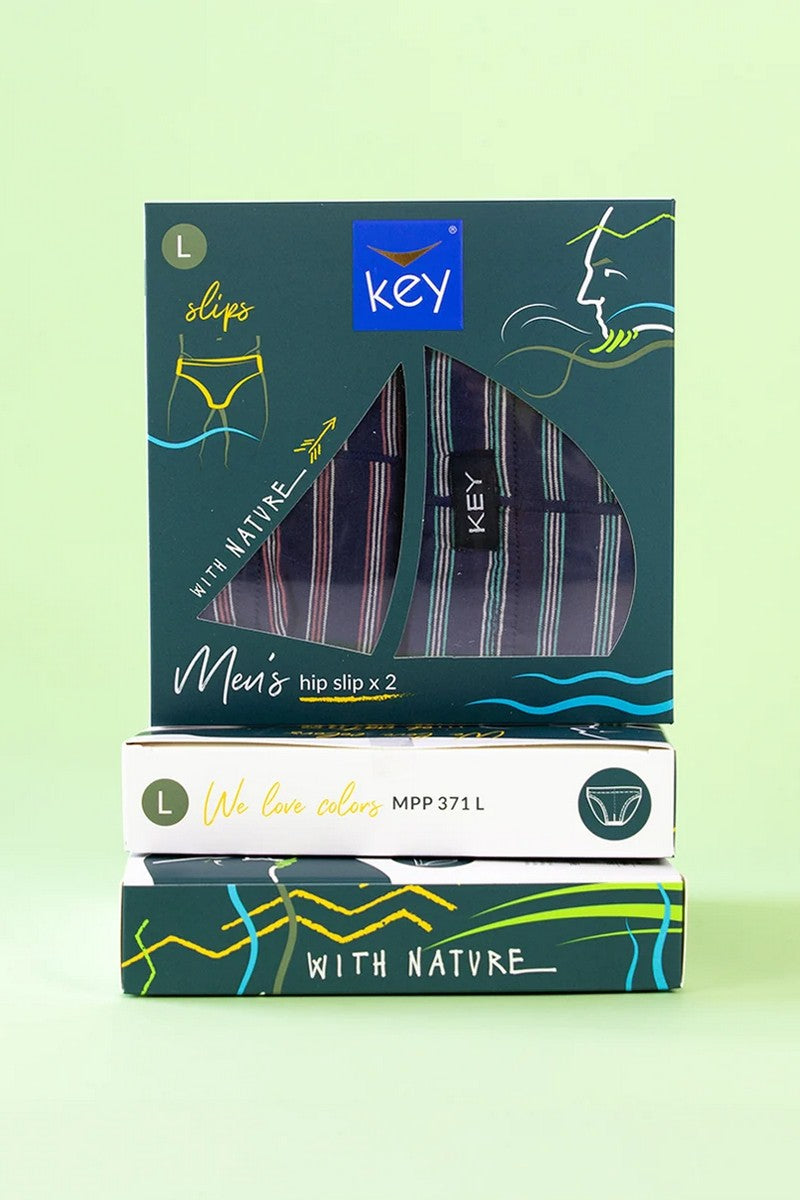 Чоловічі труси сліпи MPP 371 (2 шт.) blue Key