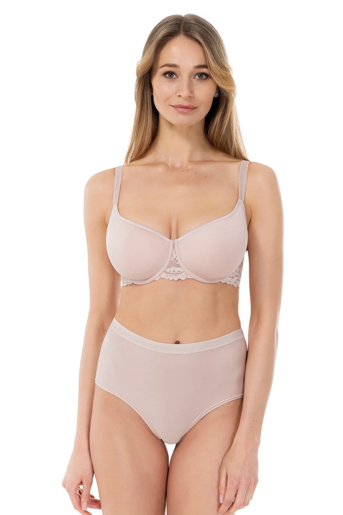 Високі трусики сліпи 58K54 Lace Love silver peony