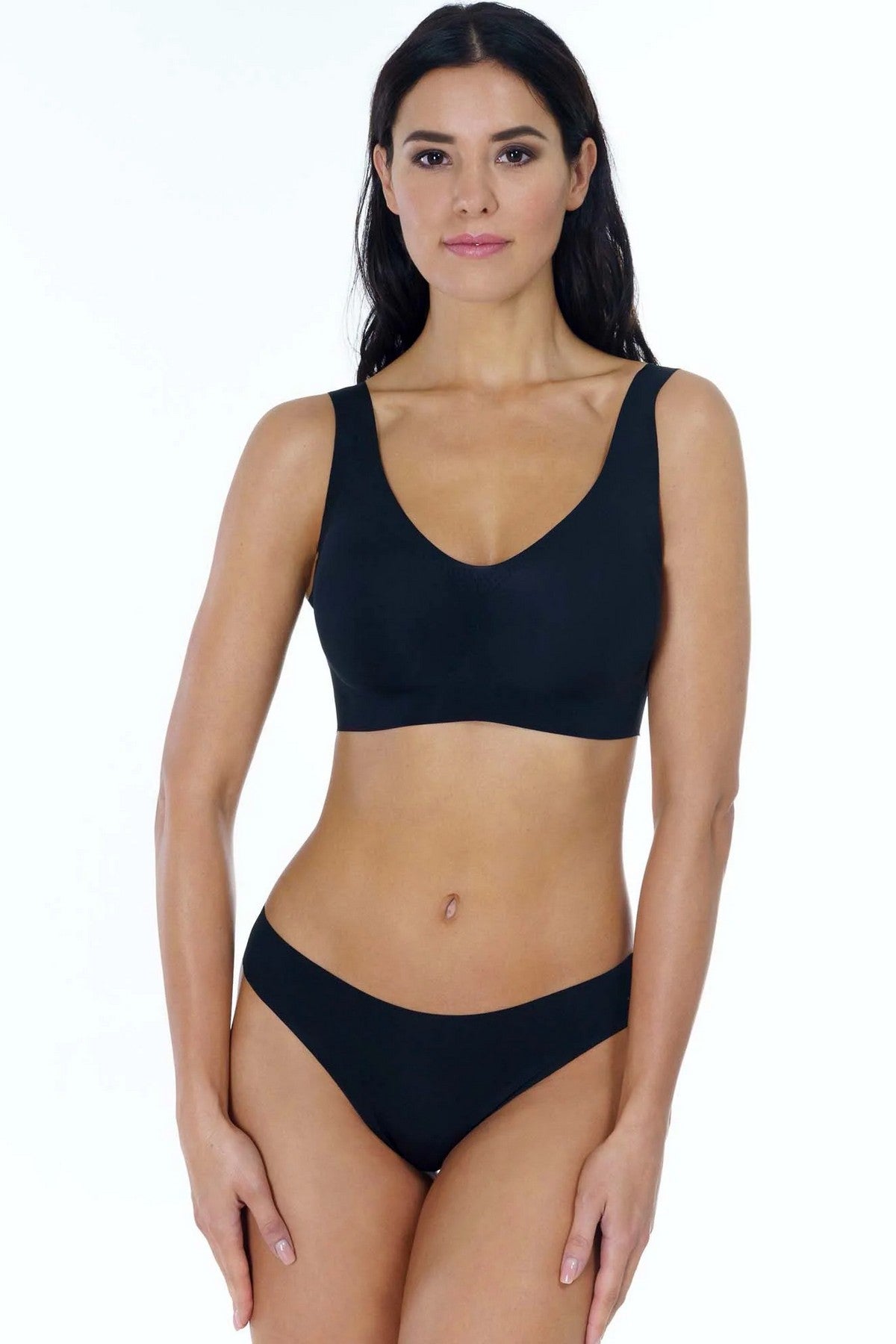 Бесшовные трусики стринг 71D61 Invisible Light black