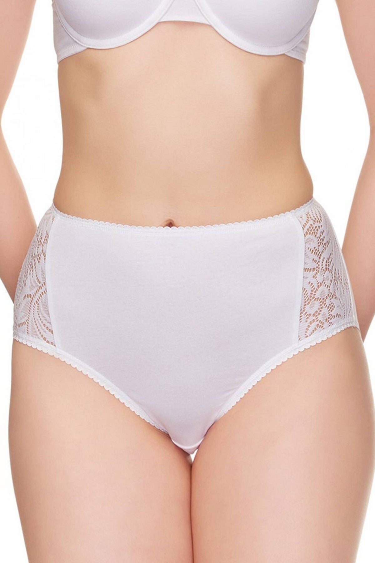Хлопковые трусики слип 95J50 Cotton Lace white