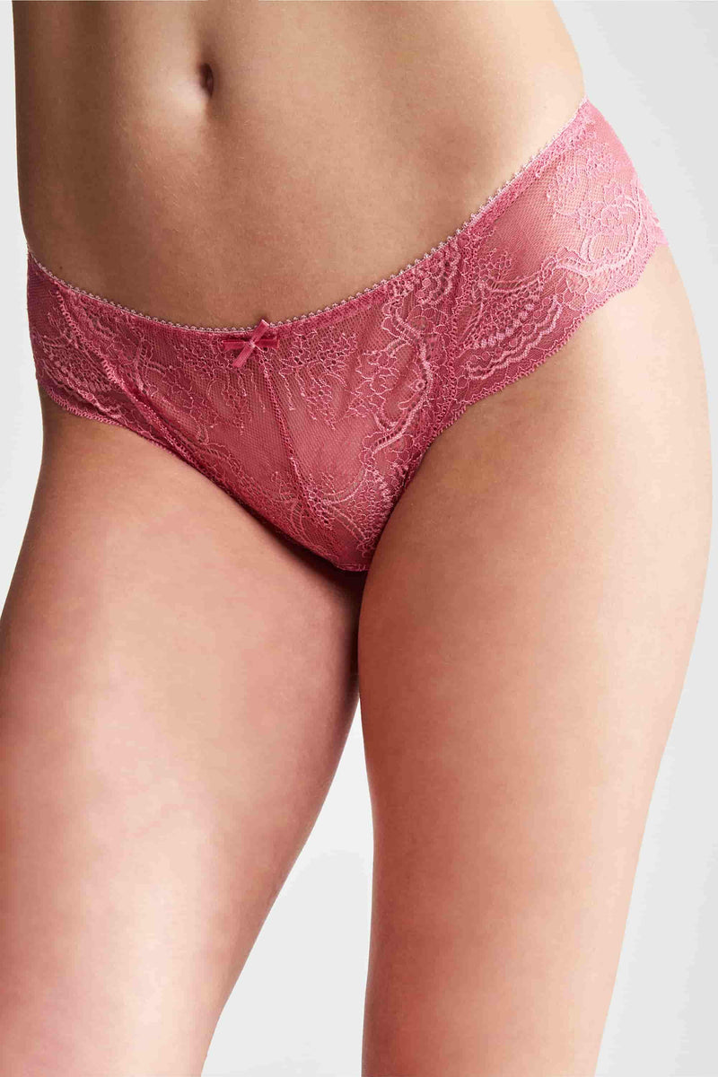 Кружевные трусики бразилиана Braziliana Lace L803 coral