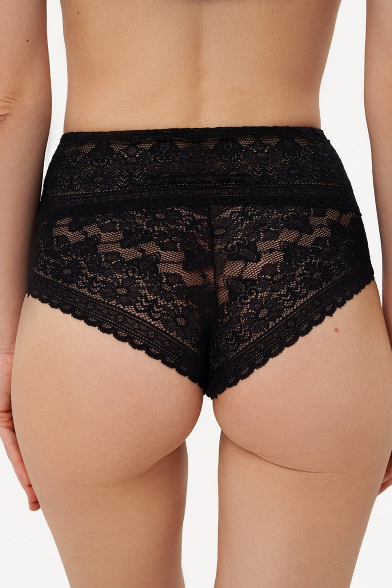 Кружевные трусики брифы L5176Br Agnesa black