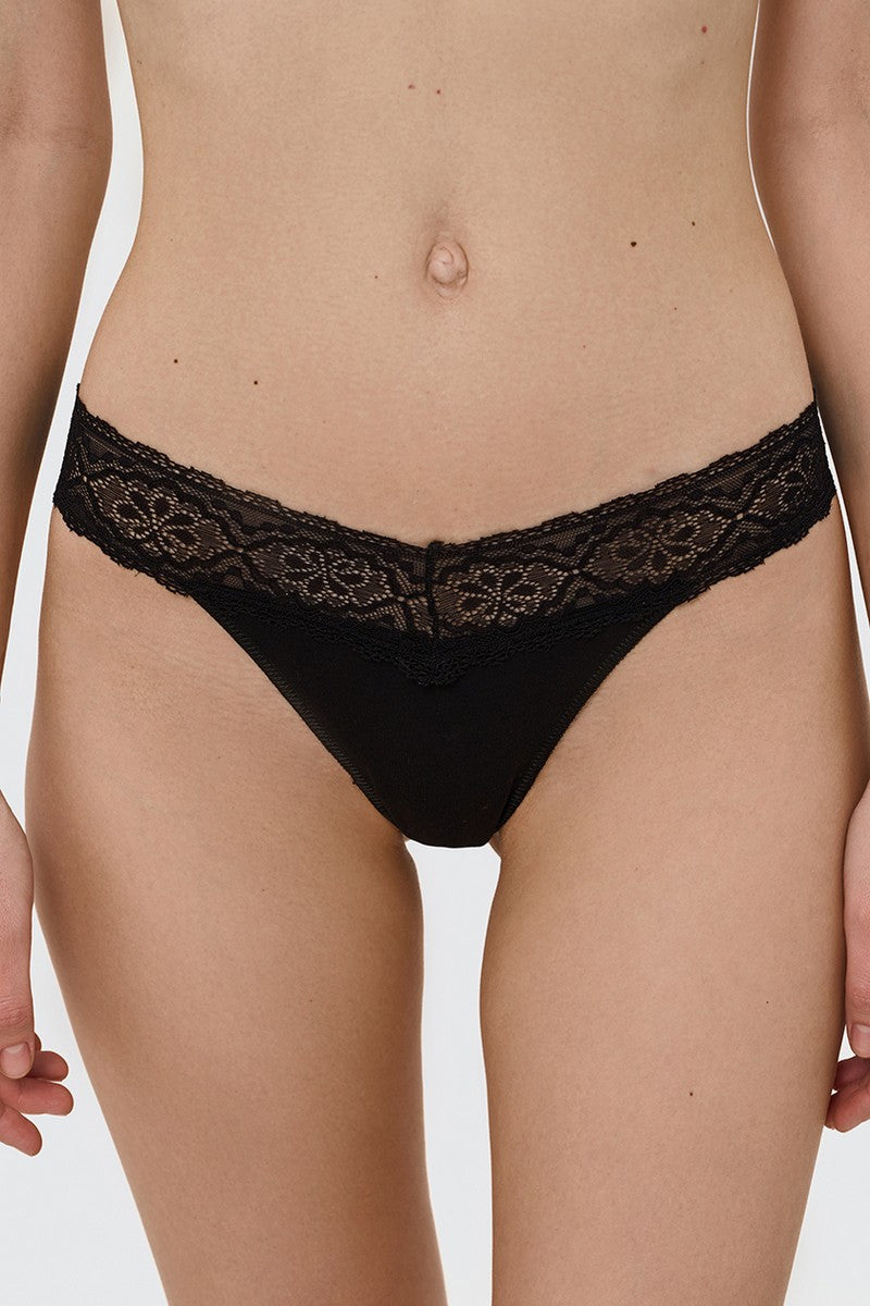 Хлопковые трусики слип L5178Br black