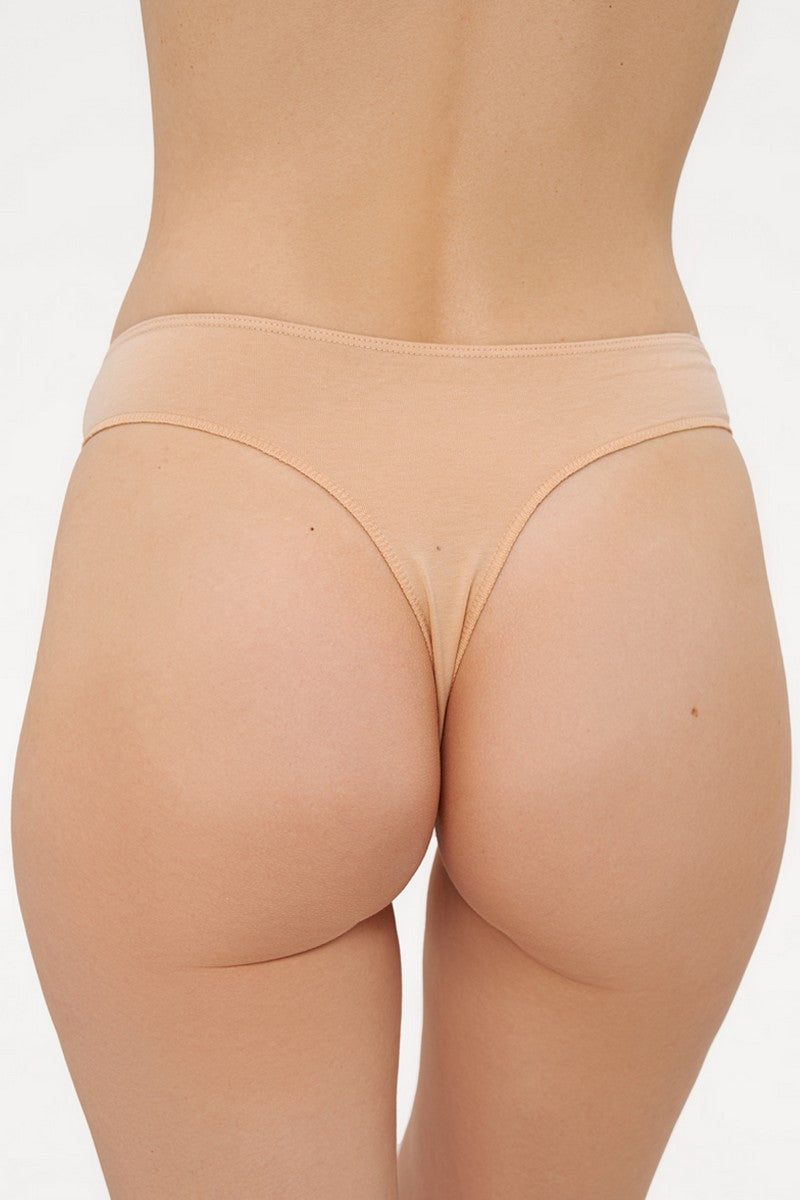 Хлопковые трусики стринг L5179S Mirella beige