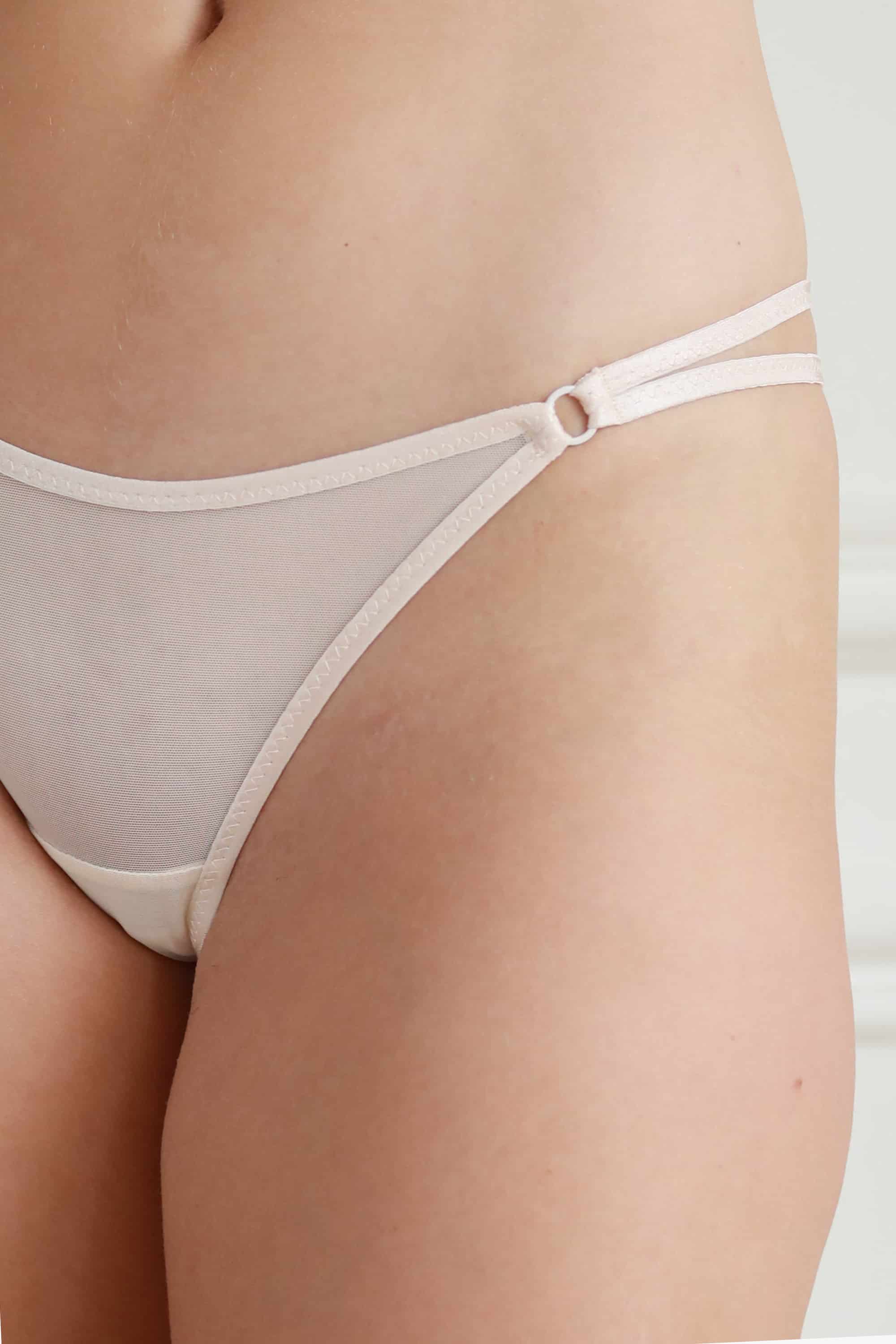 Трусики стринг из микросетки LU134-06 Chicago powder