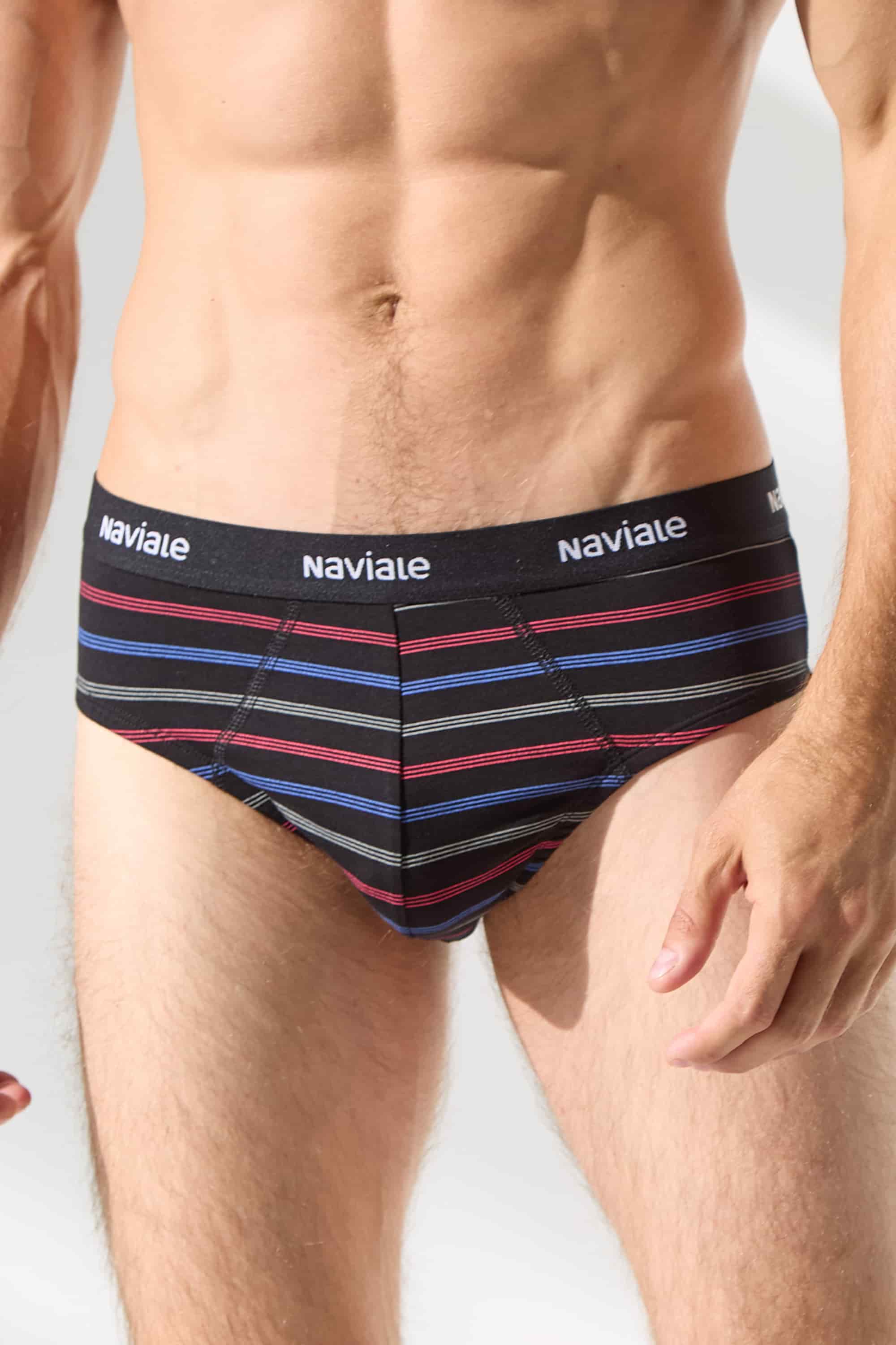 Мужские трусы слип MU202-02 Sierra black/strip