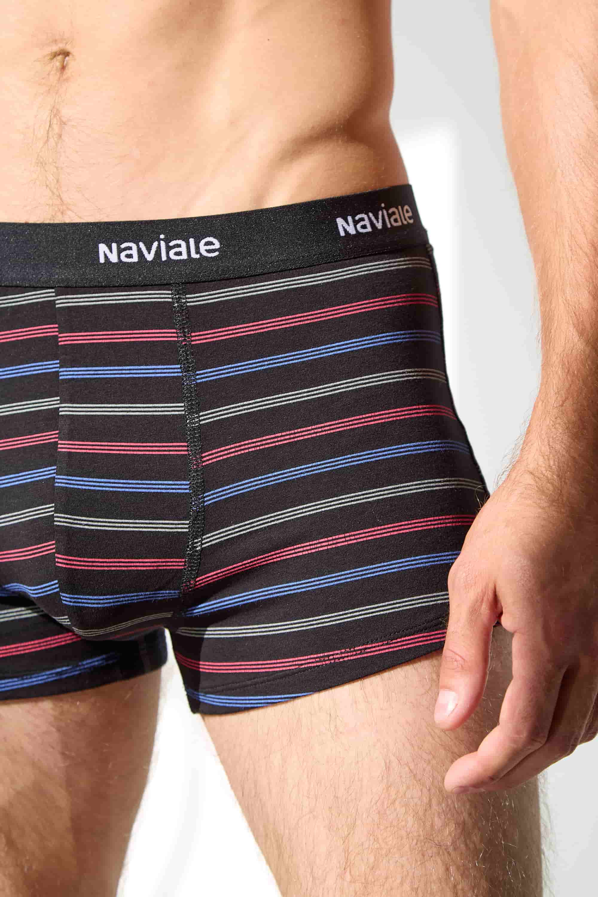 Чоловічі труси шорти MU212-02 Aston black/stripe