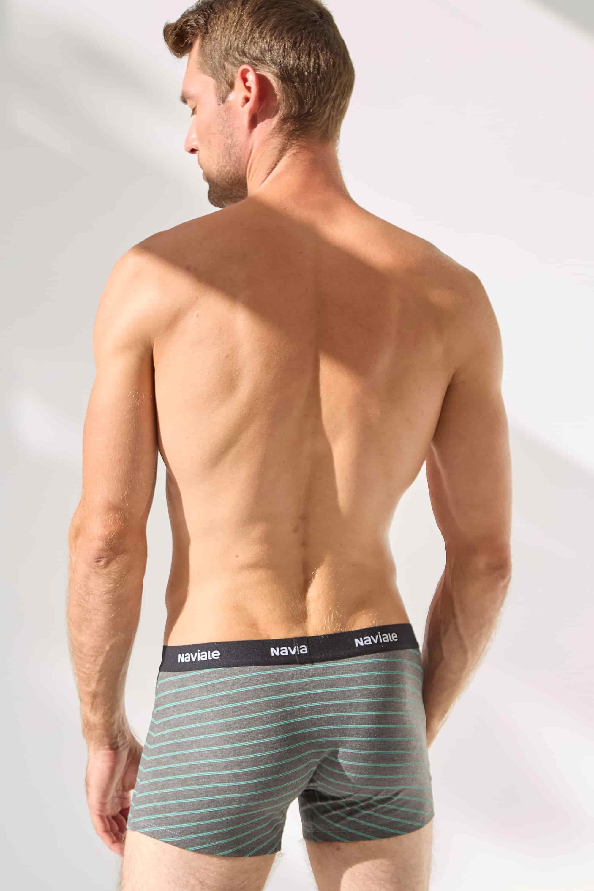 Мужские трусы шорты MU212-02 Aston gray/azure