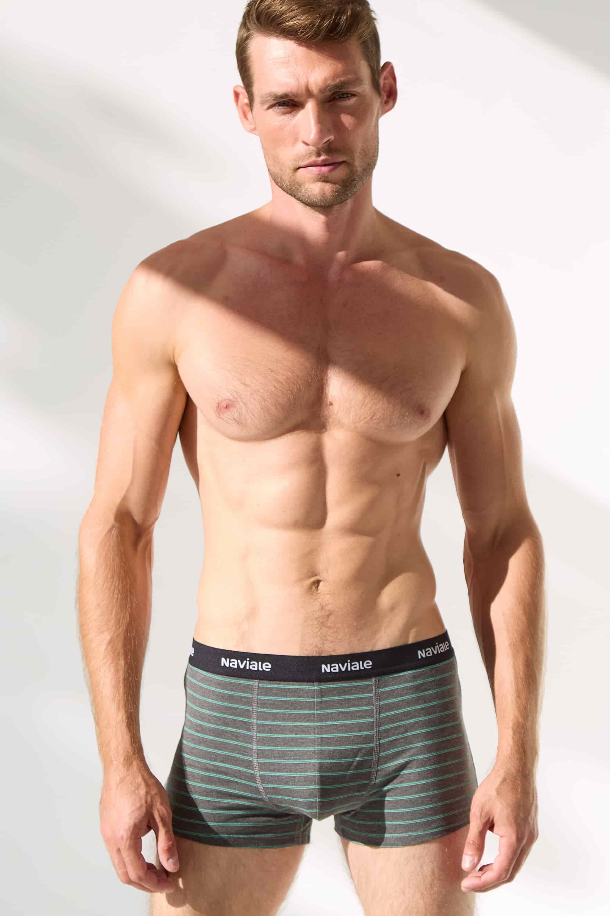 Мужские трусы шорты MU212-02 Aston gray/azure