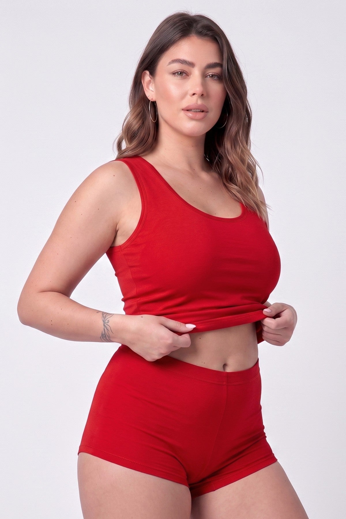 Бавовняні шортики TR16-KHL4 red Totalfit