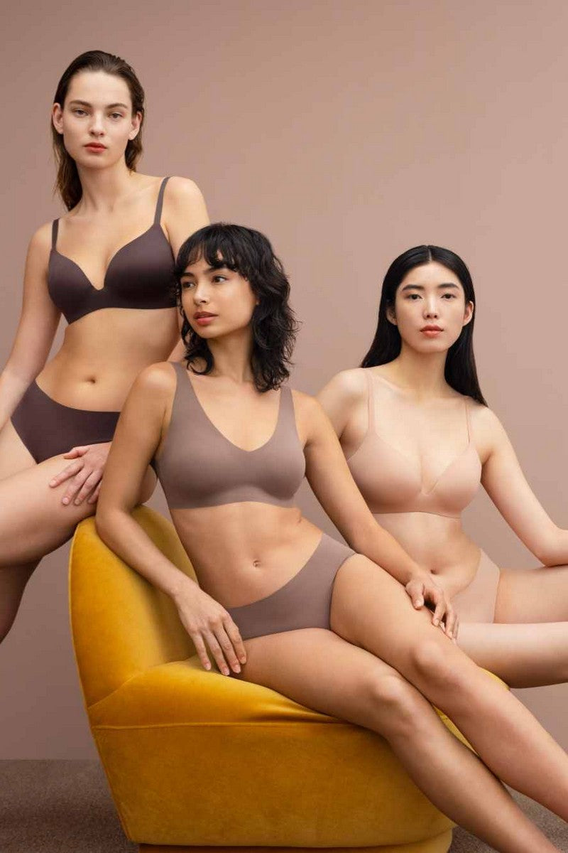 Шорти безшовні 604208291 beige Uniqlo