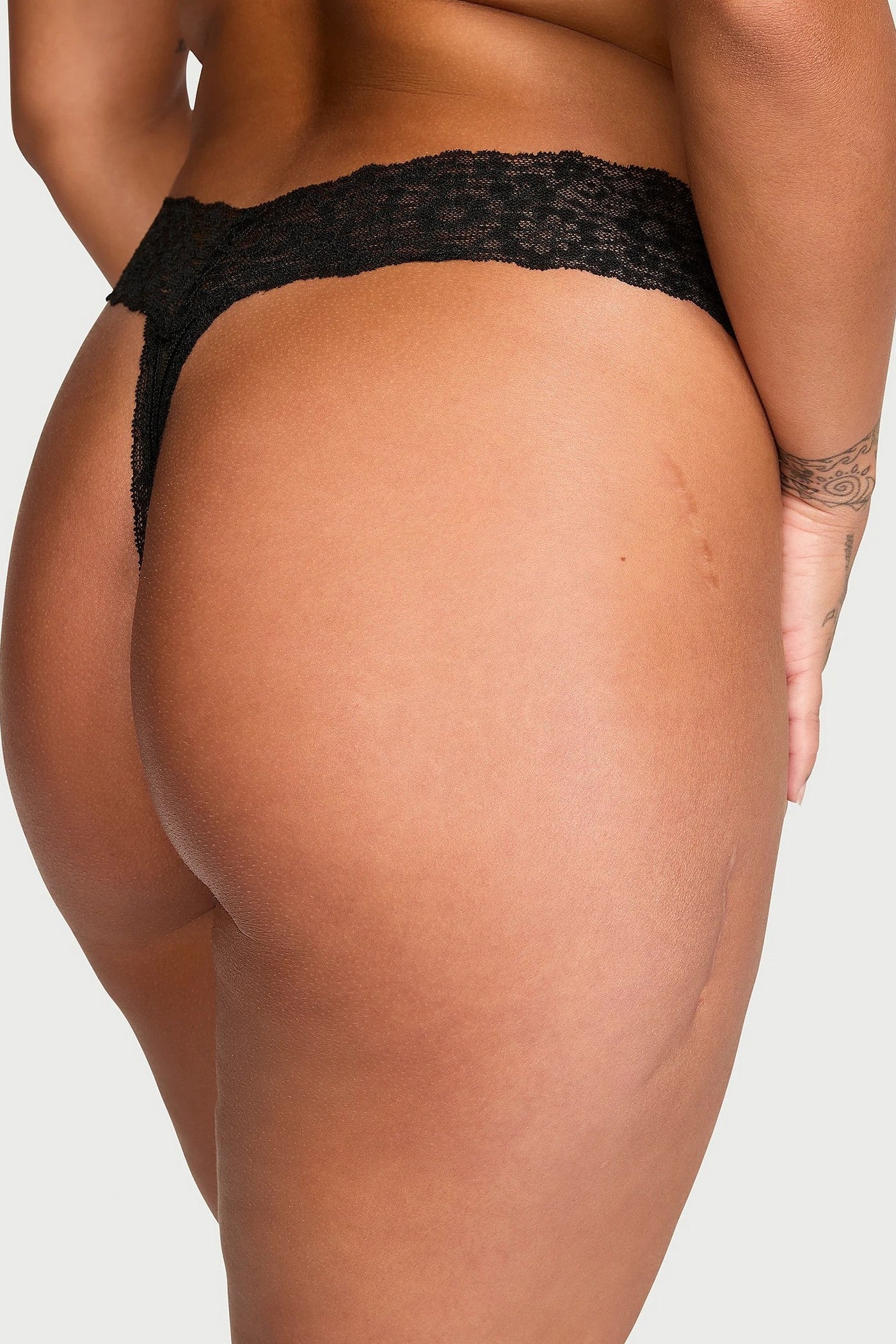 Кружевные трусики стринг 417898410 black