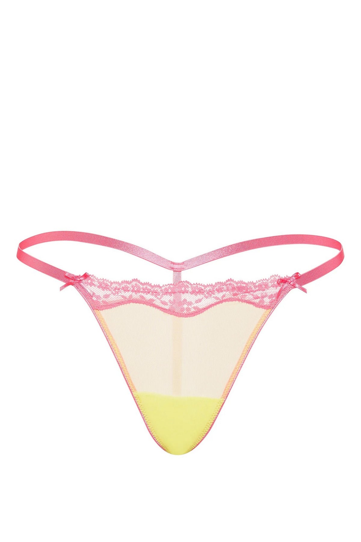 Трусики стрінги із мікросітки 440881127 yellow Victoria`s Secret