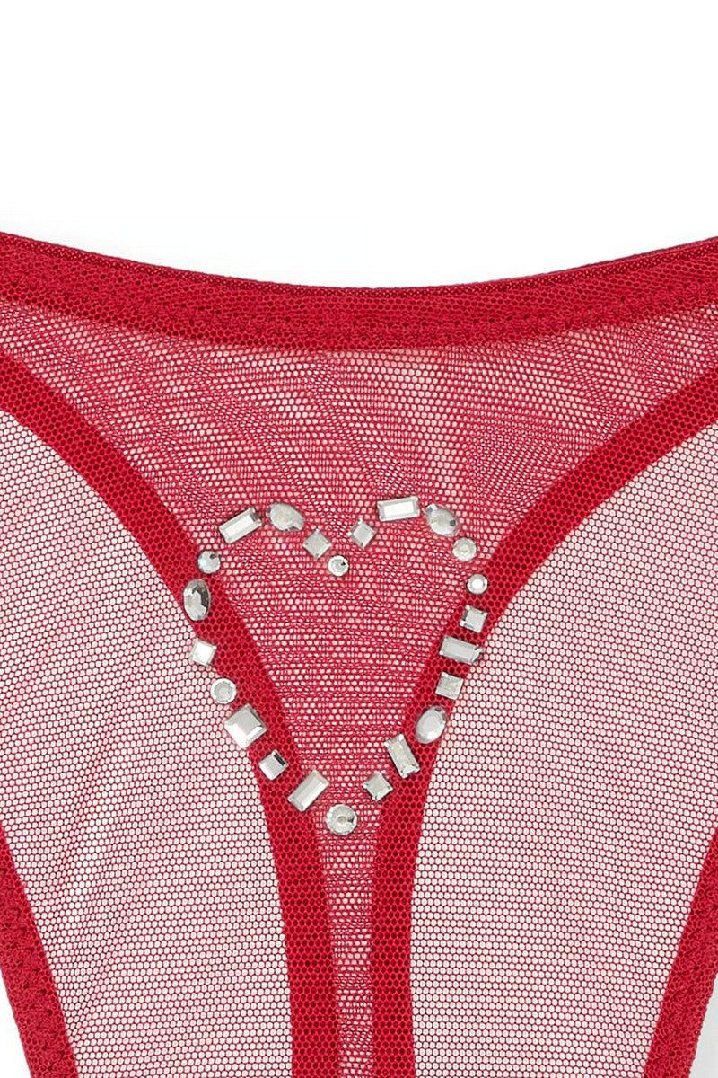 Трусики стринг со стразами 10541147 red