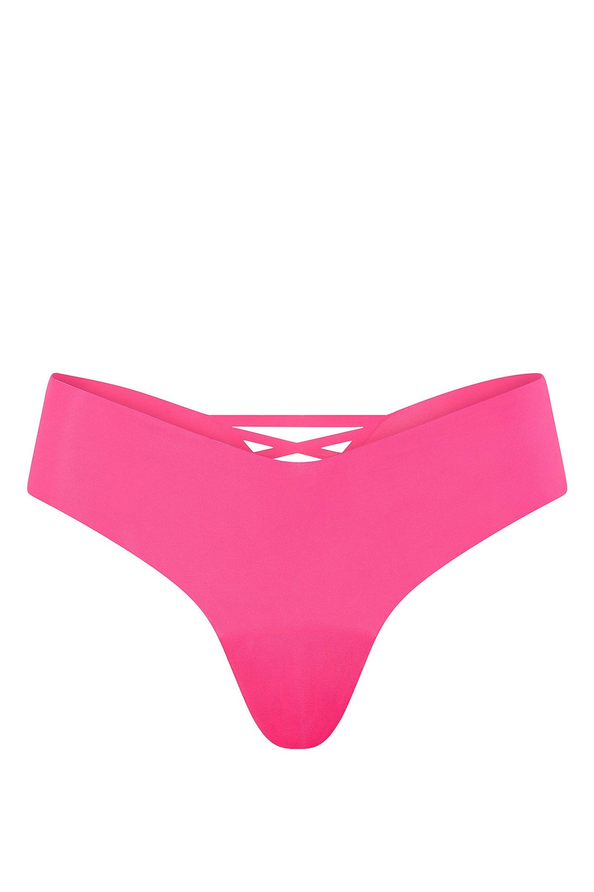 Безшовні трусики стрінги 105986556 pink Victoria`s Secret