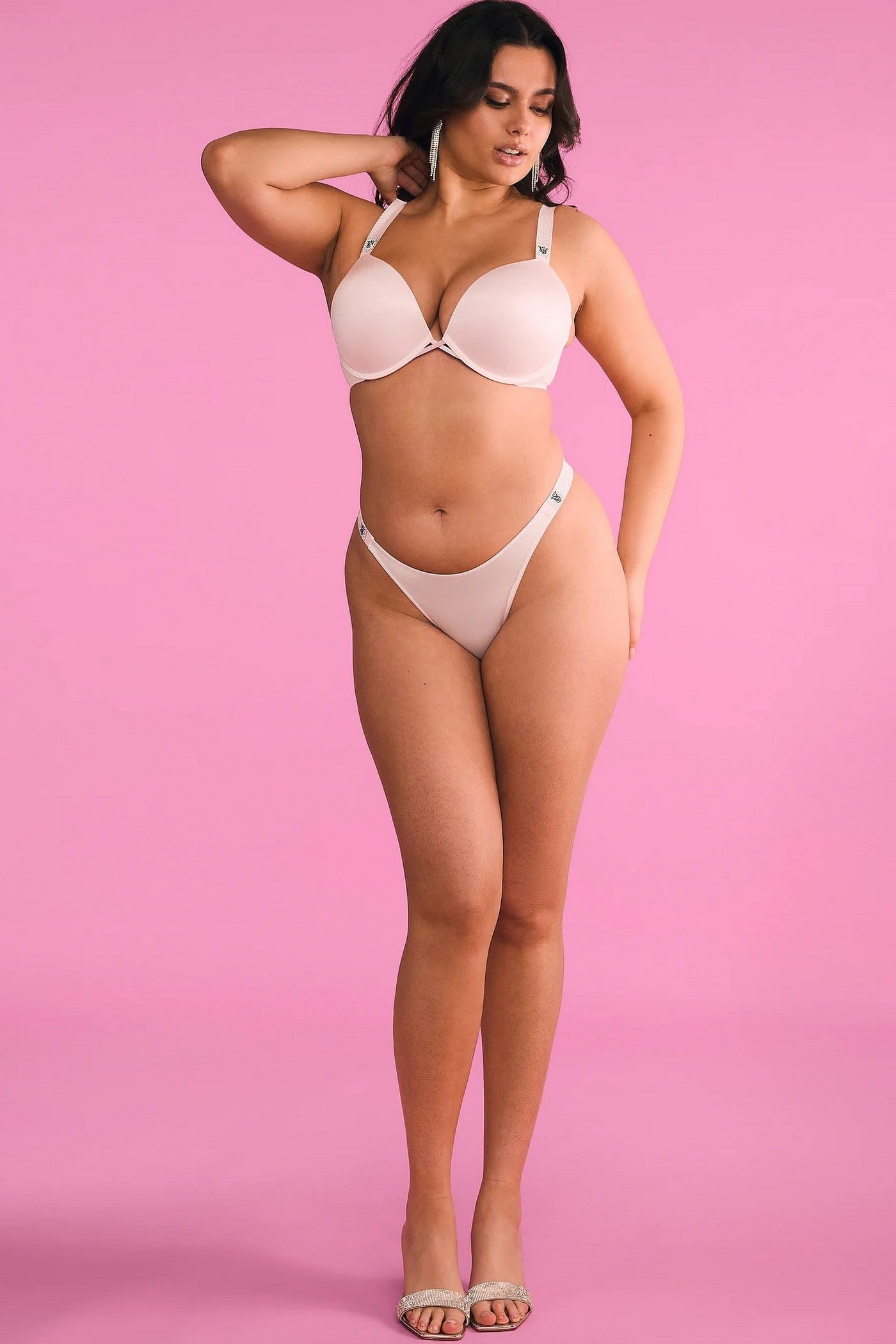 Трусики танга со стразами 108319163 rose