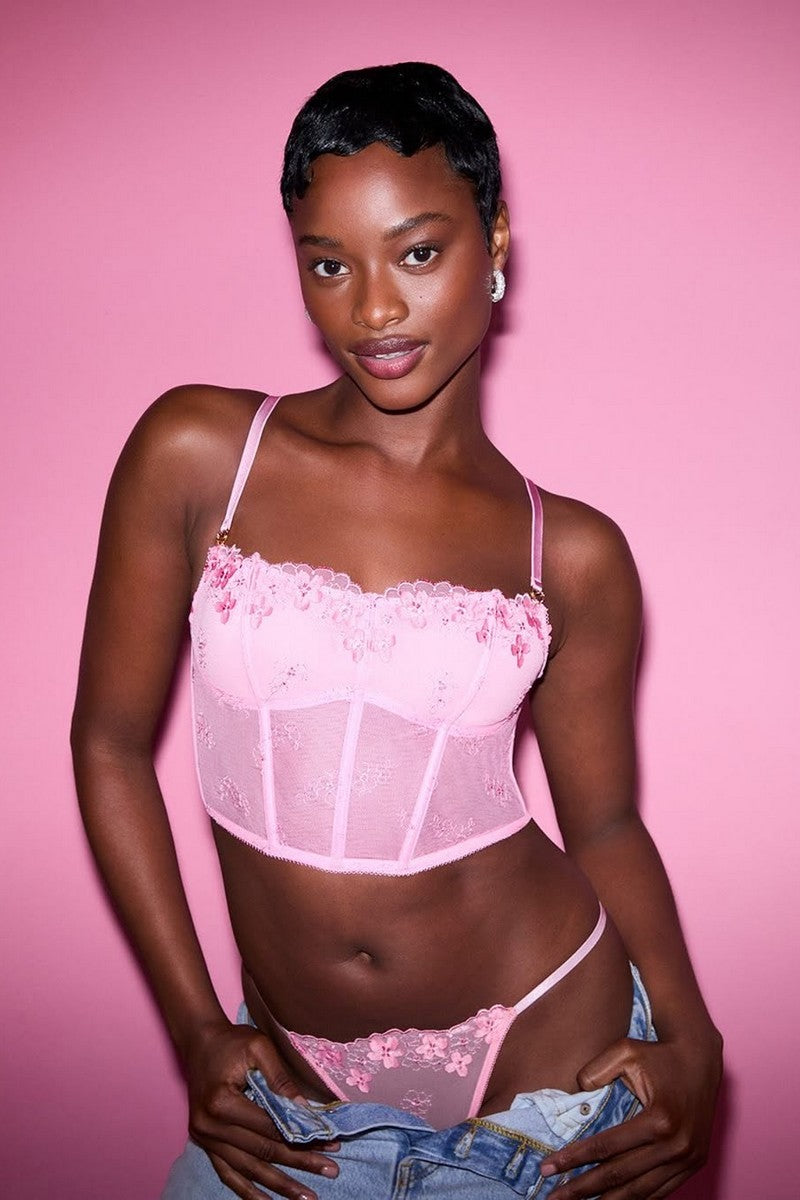 Трусики стринг с вышивкой 117161062 rose