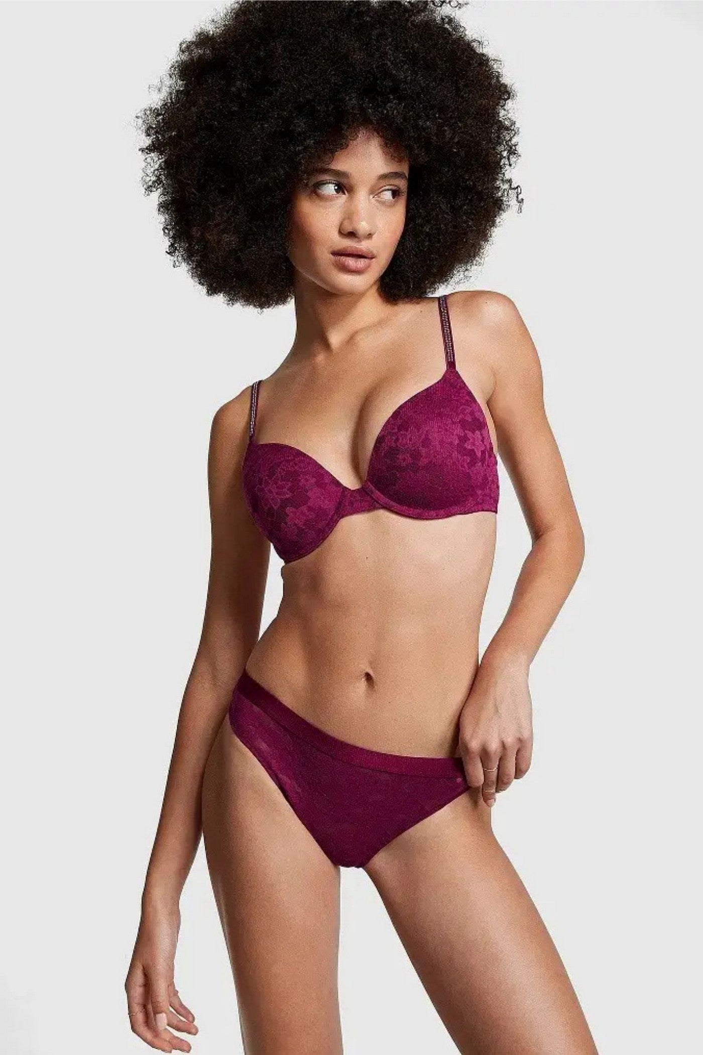 Кружевные трусики стринг 143575485 bordo