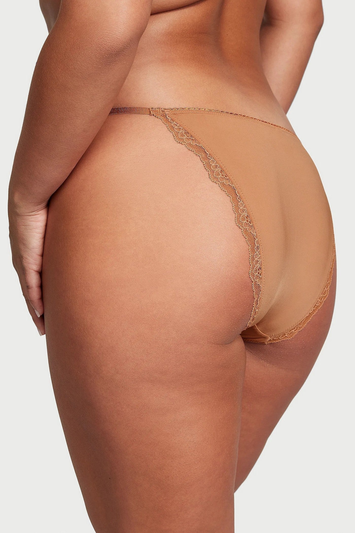 Трусики бикини с кружевом 148113152 beige