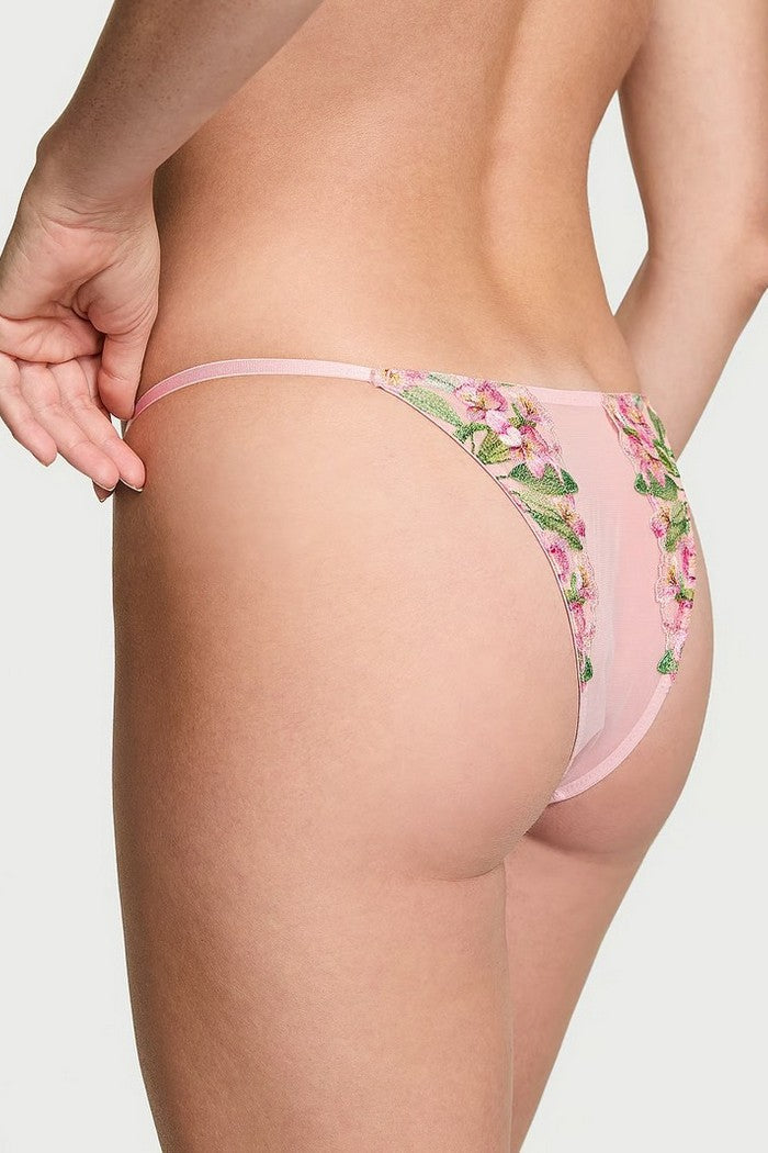 Трусики танга с вышивкой 154072878 rose