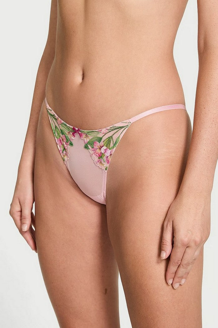 Трусики танга с вышивкой 154072878 rose