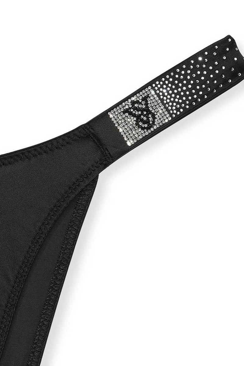 Трусики танга со стразами 174966315 black