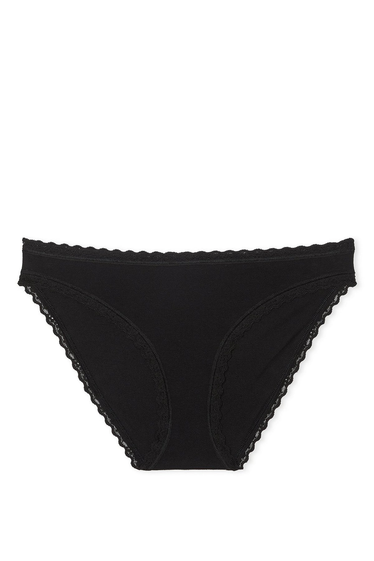 Трусики сліпи із мереживом 176409677 black Victoria`s Secret