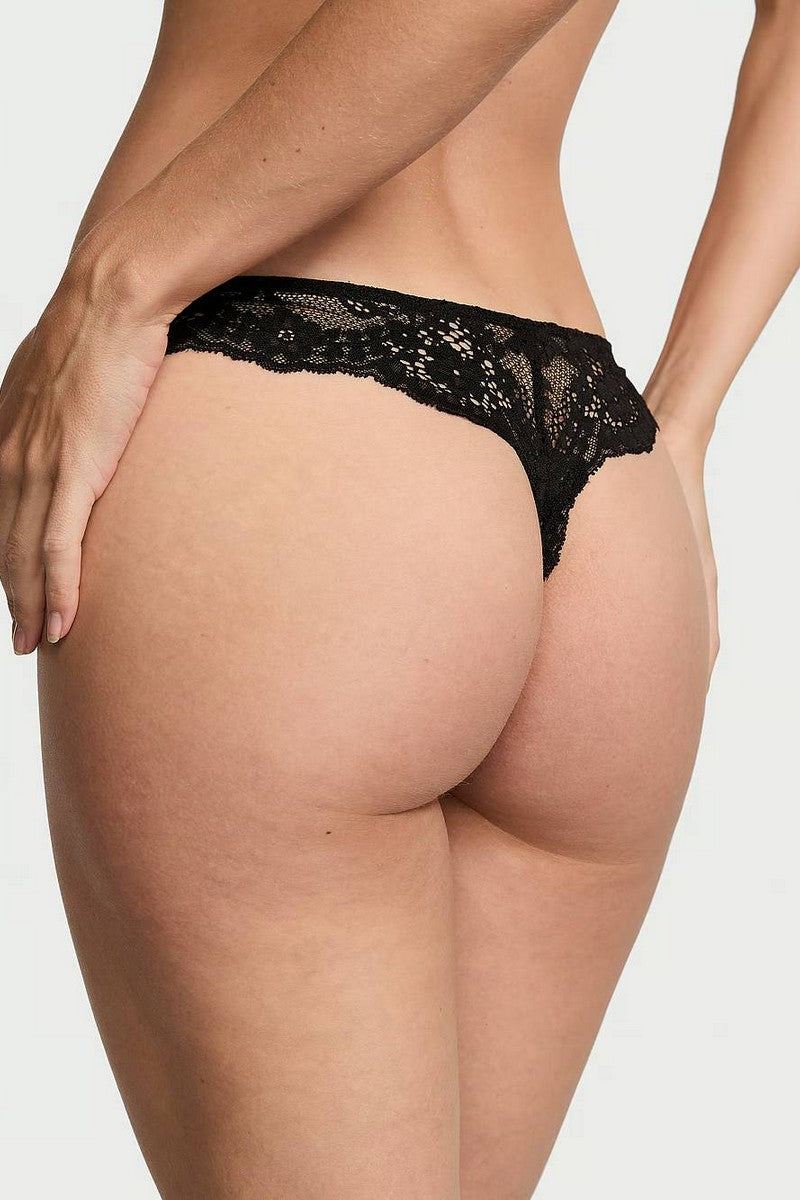 Кружевные трусики стринг 180523840 black