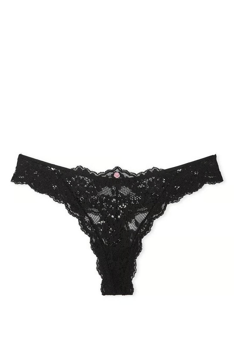 Кружевные трусики стринг 180523840 black