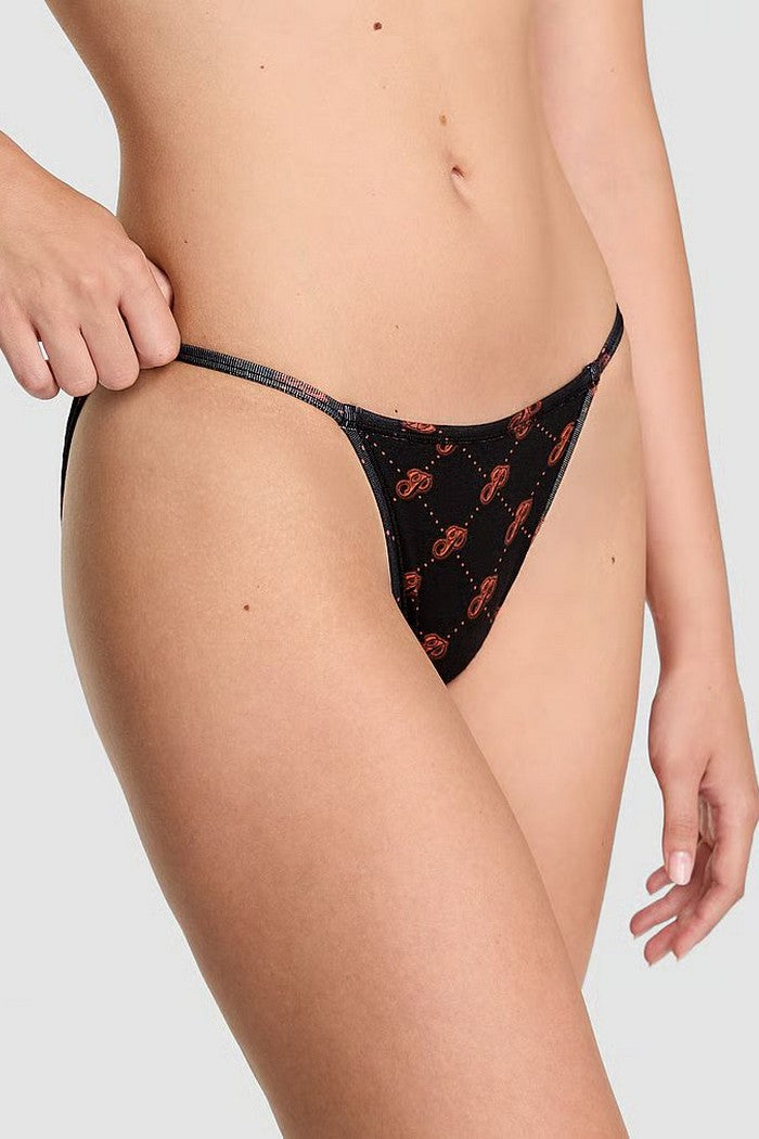Трусики бікіні з принтом 182326867 black Victoria`s Secret