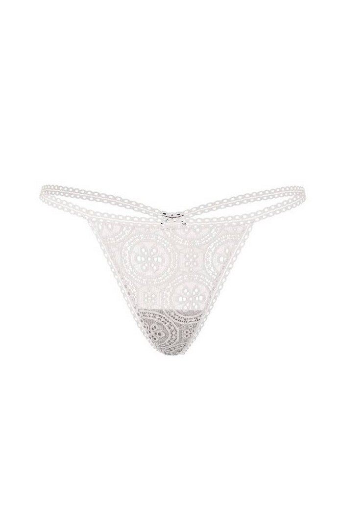Мереживні трусики стрінги 202821893 milk