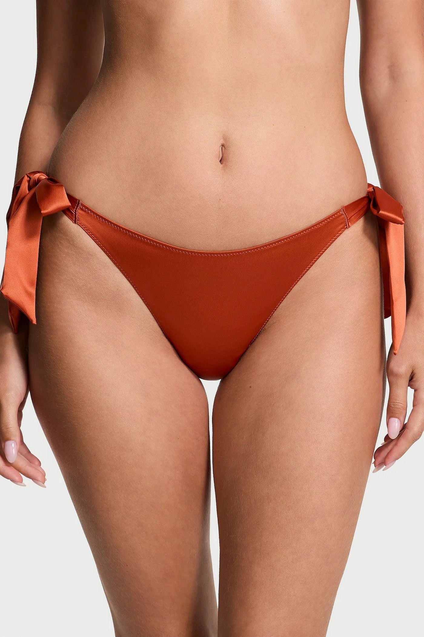 Атласные трусики с завязками 204818180 chocolate