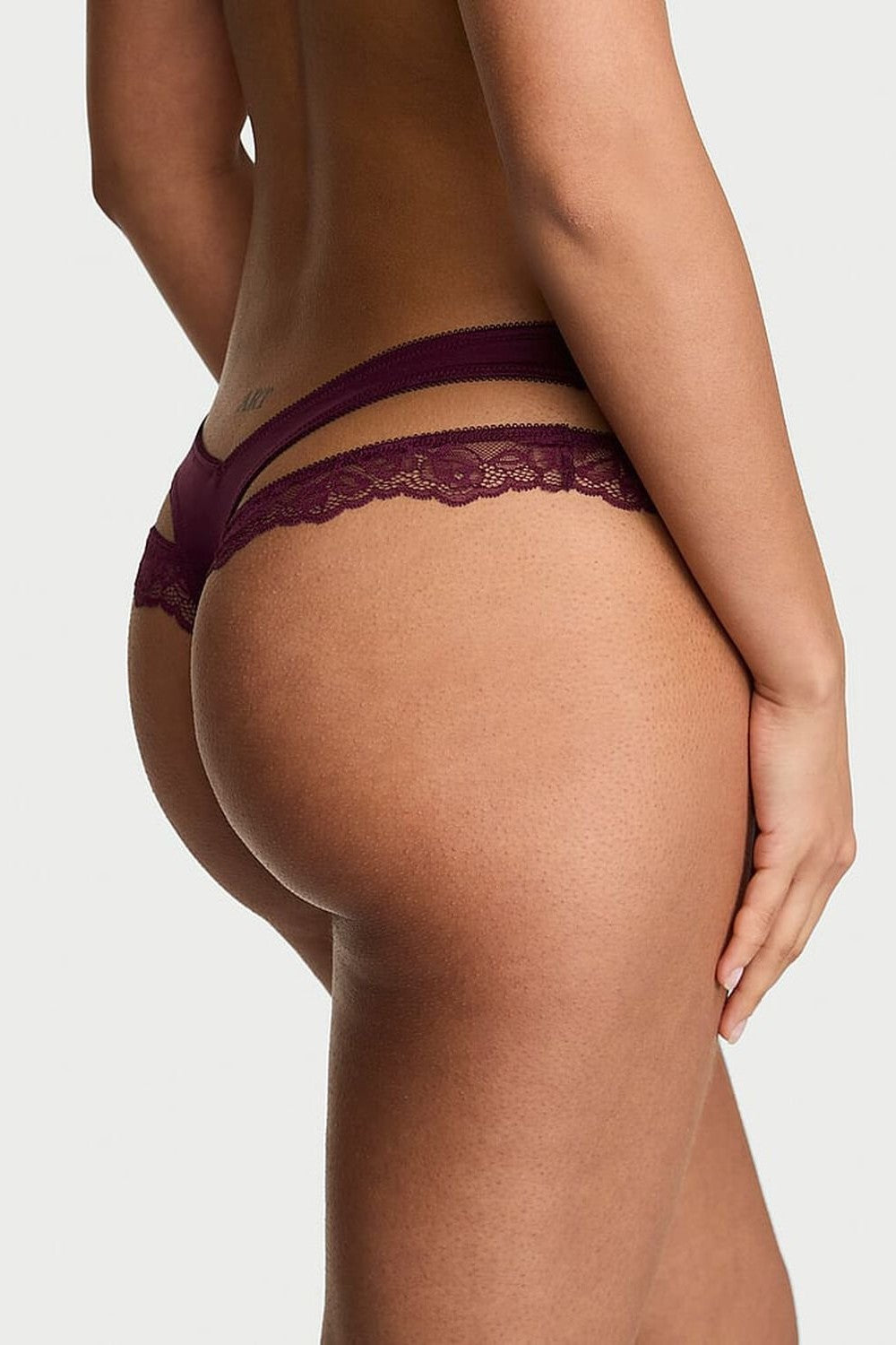 Трусики з розрізами 207278643 bordo Victoria`s Secret вигляд ззаду
