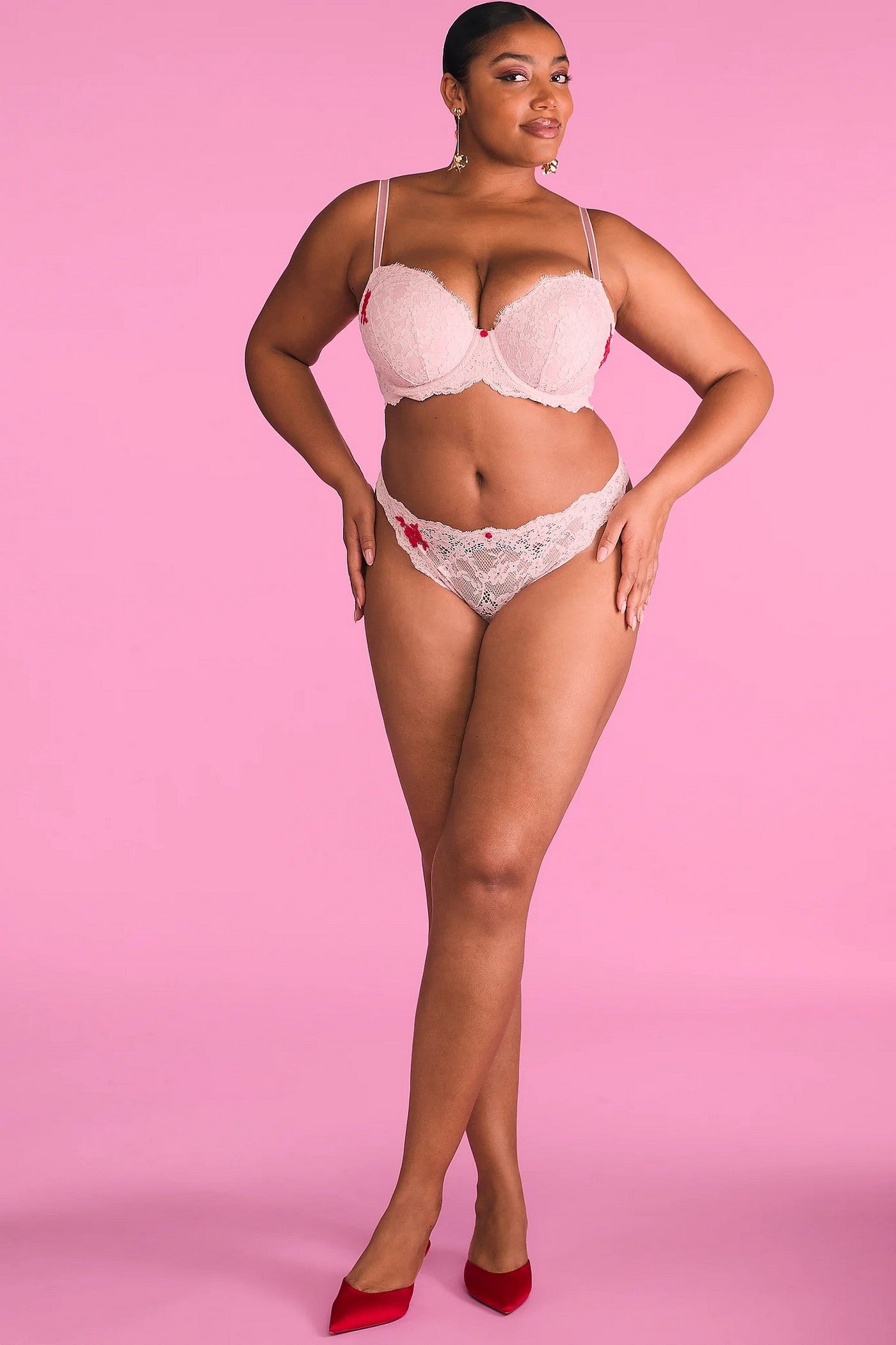 Кружевные трусики стринг 20962804 rose