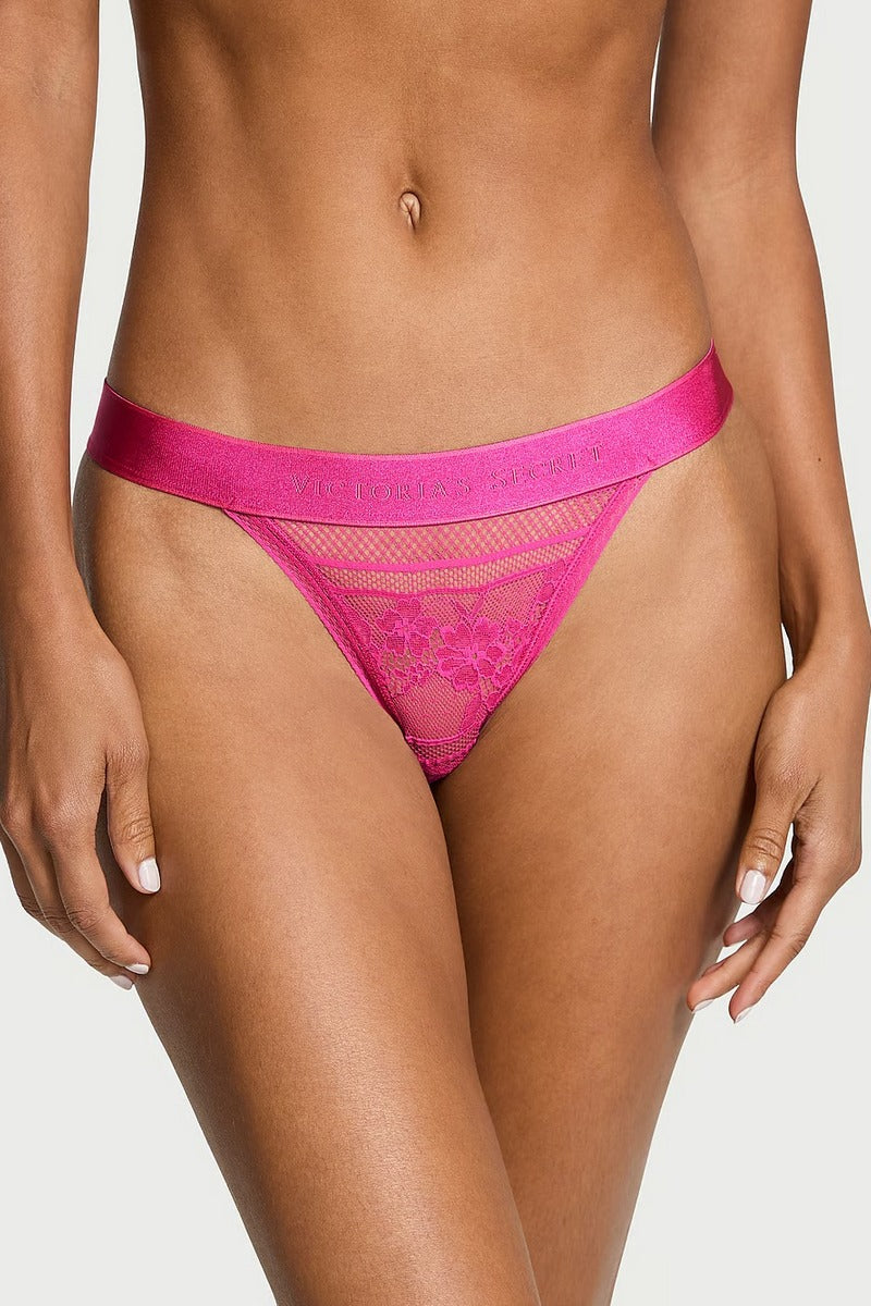 Кружевные трусики танга 216797857 pink