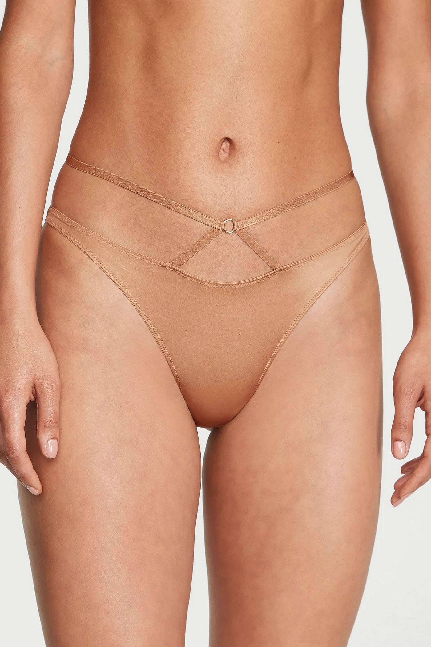 Трусики стринг с ремешками 223119501 beige