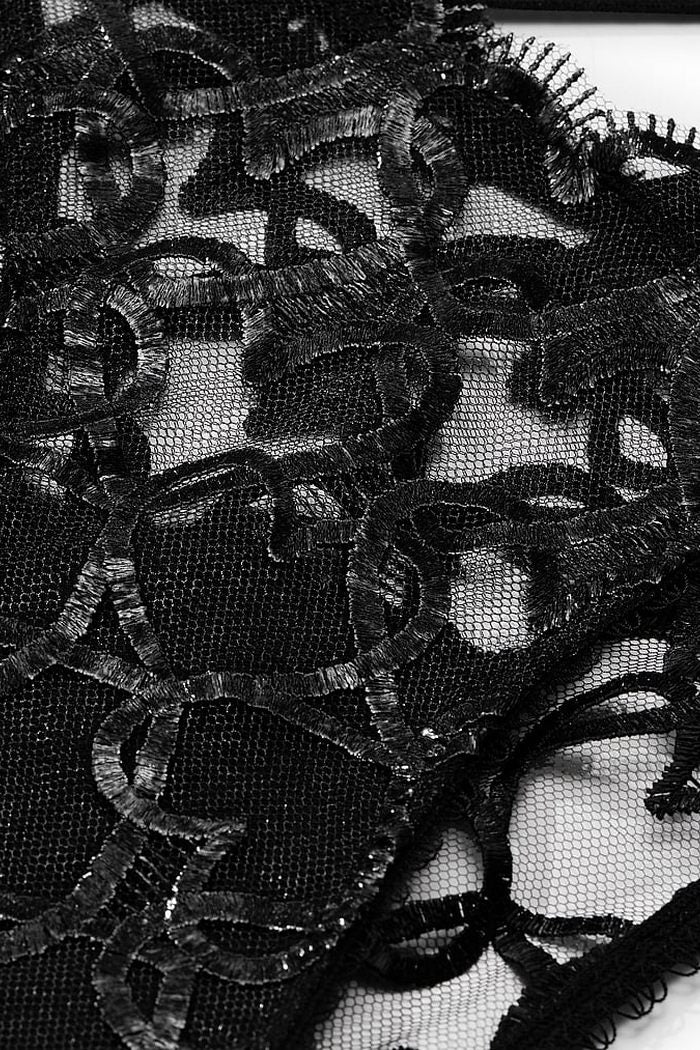 Трусики бикини с вышивкой 239859809 black