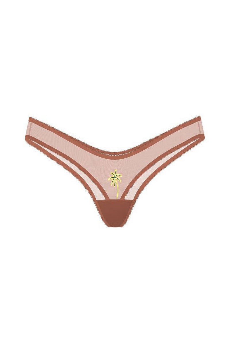 Трусики стрінги із мікросітки 240719510 brown