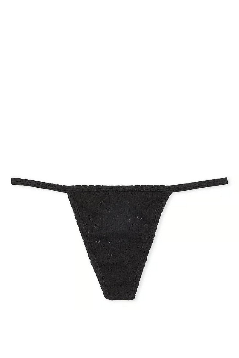 Хлопковые трусики стринг 243120056 black